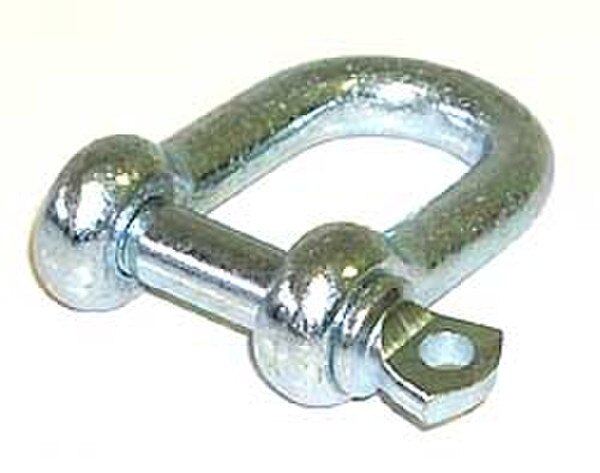 B1420 Commercial D Shackle 10mm ZP